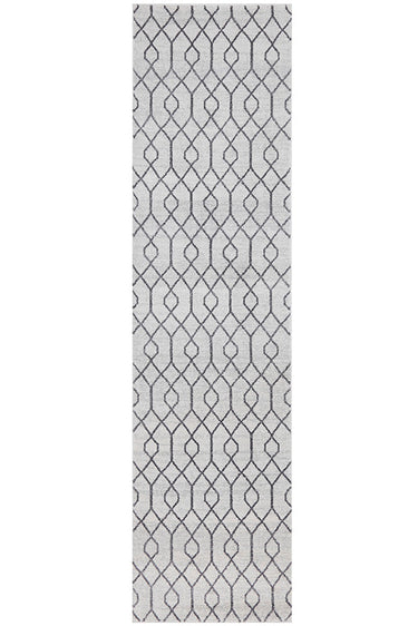 Hailey Paradise Cream & Grey Line Pattern Modern Rug